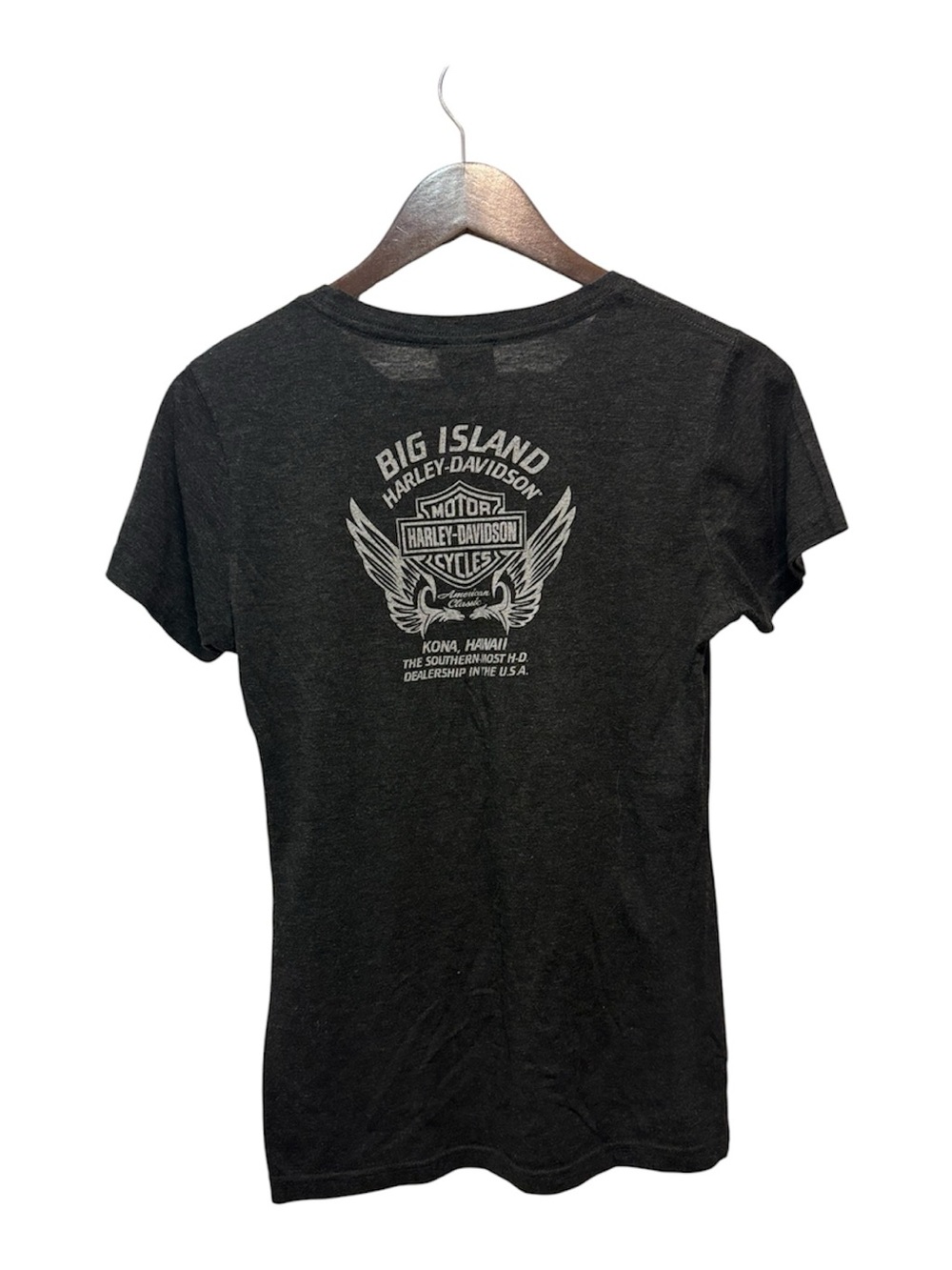 Harley Davidson Black on Black Gothic Graphic Crewneck T-Shirt Size Large - Picture 5 of 5
